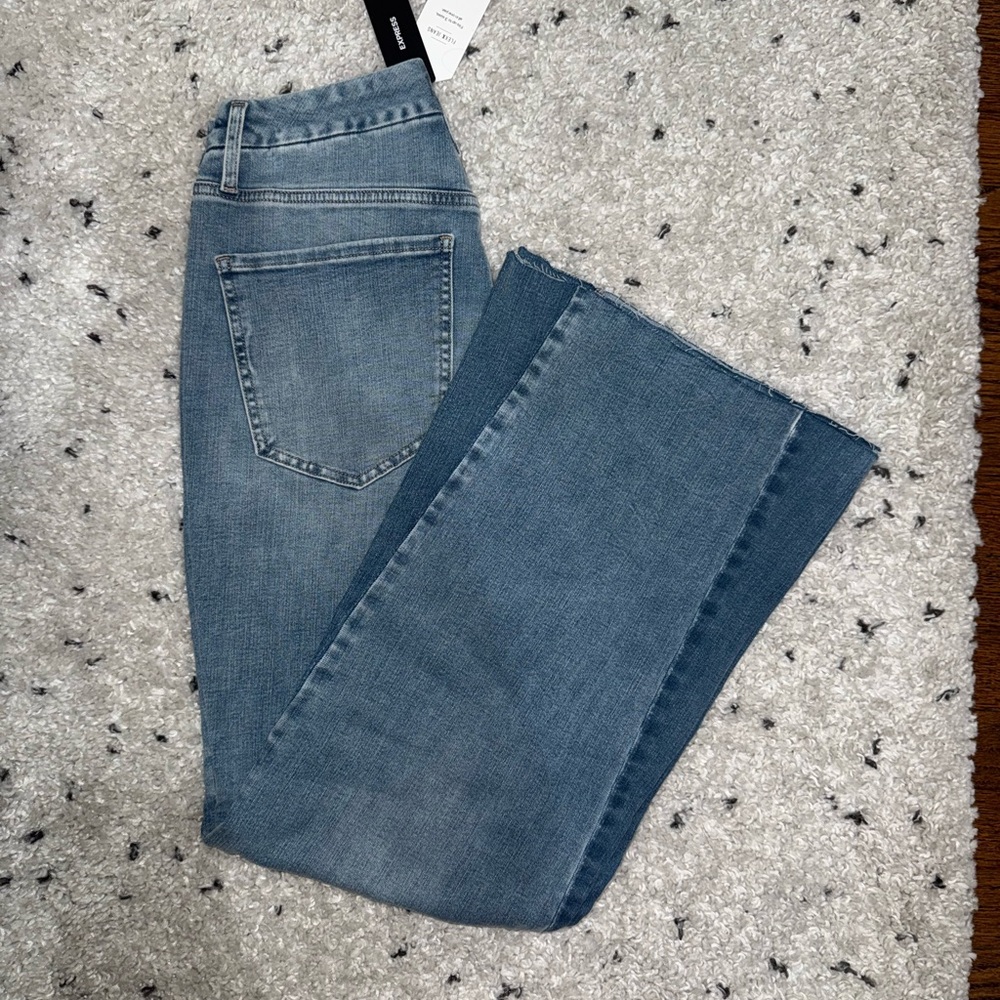 Express Light Blue Flare Jeans